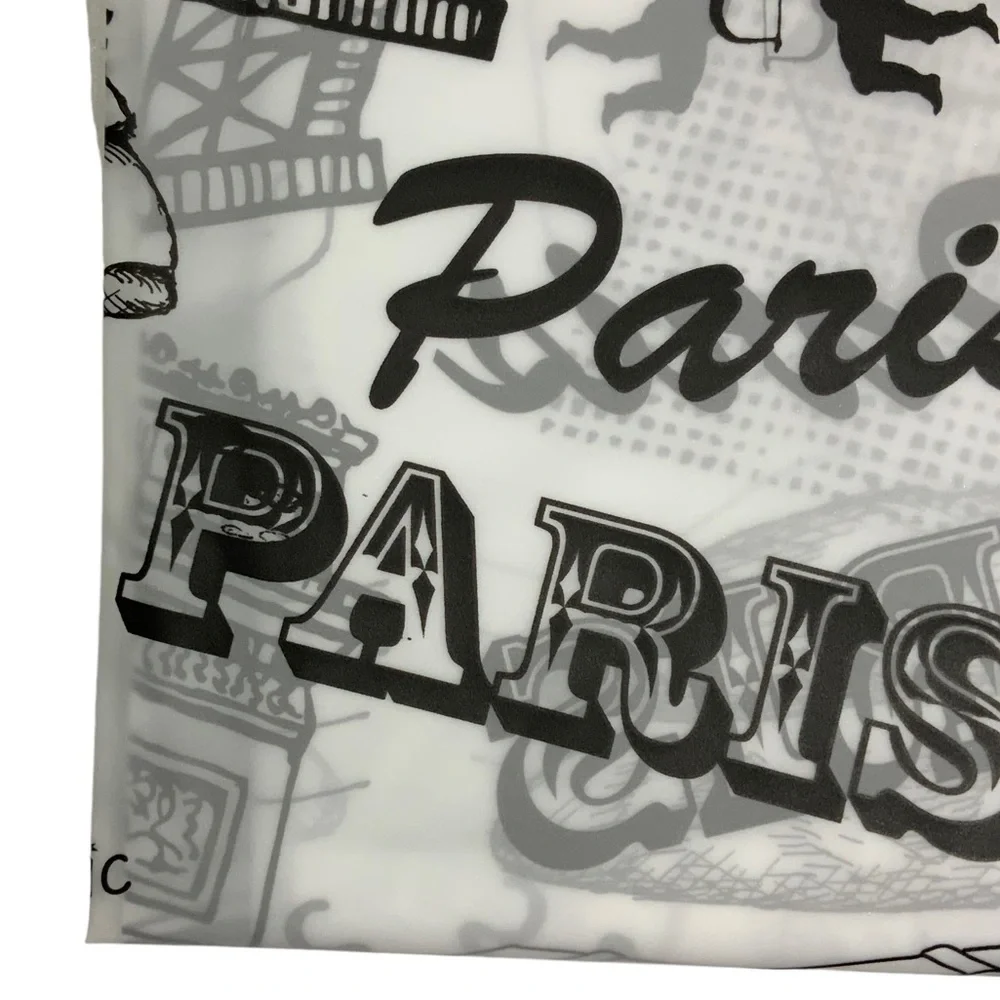 Paris Eiffel Tower French Shower Curtain Parisian Decor Black White 70 X 72 in